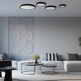 Plafond Onyx 30 Schwarz Led Minimalistische 30 Cm Led-Lampe In Schwarz-Leuchtezauber