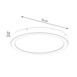 Plafond Onyx 50 Weiß Led Elegante 50 Cm Leuchte Mit Diffusem Lichtschein-Leuchtezauber