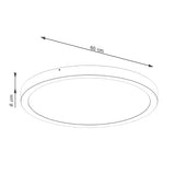 Plafond Onyx 60 Weiß Led Moderne 60 Cm Deckenleuchte Mit Warmweißem Licht-Leuchtezauber