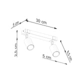 Plafond Fager 2 Schwarz Minimalistische 2-Flammige Deckenlampe In Schwarz-Leuchtezauber