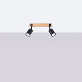 Plafond Fager 2 Schwarz Minimalistische 2-Flammige Deckenlampe In Schwarz-Leuchtezauber