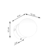 Wandlampe Yoli 1 Schwarz Minimalistische Schwarze Wandleuchte Mit Runder Glasabdeckung-Leuchtezauber