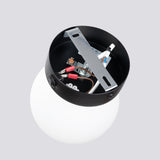 Wandlampe Yoli 1 Schwarz Minimalistische Schwarze Wandleuchte Mit Runder Glasabdeckung-Leuchtezauber