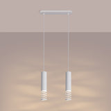 LED Pendelleuchte Lami 2-flammig Weiß – Minimal Design-Leuchtezauber