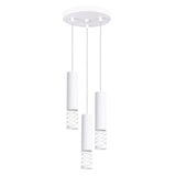 LED Pendelleuchte Lami 3-flammig Weiß – Runde Designlampe-Leuchtezauber