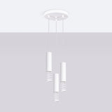 LED Pendelleuchte Lami 3-flammig Weiß – Runde Designlampe-Leuchtezauber
