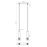 LED Pendelleuchte Liro 2-flammig Weiß – Minimalistisches Design-Leuchtezauber