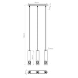 LED Pendelleuchte Liro Lang 3-flammig Weiß – Designleuchte-Leuchtezauber