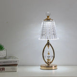 Vintage Goldene Tischlampe aus Kristall-Leuchtezauber