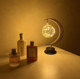 Enchanted Glas Mond Lampe mit warmem Licht für auf dem Tisch-Leuchtezauber
