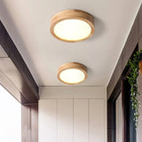 Runde Deckenlampe aus Holz-Leuchtezauber