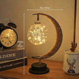 Enchanted Glas Mond Lampe mit warmem Licht für auf dem Tisch-Leuchtezauber