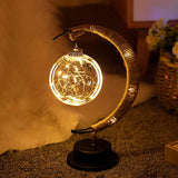 Enchanted Glas Mond Lampe mit warmem Licht für auf dem Tisch-Leuchtezauber