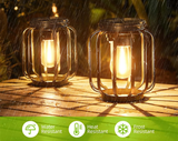 Ortiny Solar LED Gartenlaterne – Warmweißes Licht mit Sensor & Hängedekor-Leuchtezauber