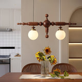 Zeitloser LED-Kronleuchter aus Cambridge-Holz-Leuchtezauber