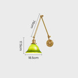 Einstellbar Vintage-Wandlampe aus grünem Glas-Leuchtezauber
