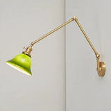 Einstellbar Vintage-Wandlampe aus grünem Glas-Leuchtezauber