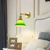Einstellbar Vintage-Wandlampe aus grünem Glas-Leuchtezauber
