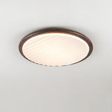 Runde, plissierte LED-Schlafzimmer-Deckenleuchte aus Holz-Leuchtezauber