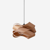 Moderne Hängelampe aus Holz für das Esszimmer-Leuchtezauber