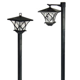 SolarEleganz 2-in-1 Solar-Pfostenlampe-Leuchtezauber