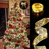LumiRibbon Goldene Weihnachtsband LED Lichterkette – 2M/5M/10M