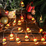 LumiJoy Weihnachts LED Lichterkette – Tannenbaum, Schneemann & Weihnachtsmann