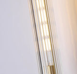 Moderne Wandlampe aus Klarem Glas mit Gold-Messing