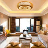 LumaBambu: Moderne Bamboe Plafondlamp Flush-Mount-Leuchtezauber