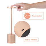 LumiÉlan – Klassische Wiederaufladbare Tischlampe mit Touch, 3 Farben & Stufenloser Dimmung-Leuchtezauber