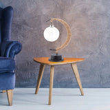 Enchanted Glas Mond Lampe mit warmem Licht für auf dem Tisch-Leuchtezauber