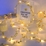 AureaLeaf LED Lichterkette mit Goldblättern – Batteriebetrieben (2 m / 5 m / 10 m) für Weihnachten