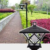 SolarEleganz 2-in-1 Solar-Pfostenlampe-Leuchtezauber