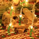 LumiJoy Weihnachts LED Lichterkette – Tannenbaum, Schneemann & Weihnachtsmann