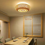 LumaBambu: Moderne Bamboe Plafondlamp Flush-Mount-Leuchtezauber