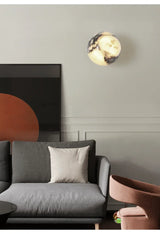 Luxuriöse Kugel-Marmor Wandleuchte