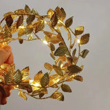 AureaLeaf LED Lichterkette mit Goldblättern – Batteriebetrieben (2 m / 5 m / 10 m) für Weihnachten