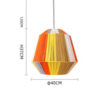 BonLumi Naturé – Retro Bonbon Pendelleuchte aus Hanfseil & Rattan