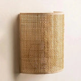 RustiRiet Wandleuchte – Handgeflochtene Rattan-Wandlampe für Schlafzimmer, Wohnzimmer & Flur-Leuchtezauber