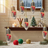 FrostGlobe LED Schneekugel Lichterkette – Mit Weihnachtsbaum & Roten Beeren