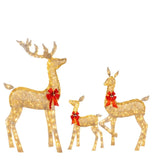 LumiGift 3er Set Beleuchtete Geschenkboxen mit LED