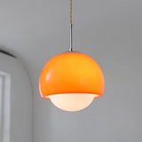 Bauhaus-Hängelampe aus Glas-Leuchtezauber