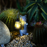 Golden leuchtende Katzengartenlampe-Leuchtezauber
