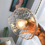 Unregelmäßige Hängelampe aus Messingglas-Leuchtezauber
