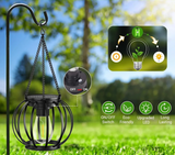 Ortiny Solar LED Gartenlaterne – Warmweißes Licht mit Sensor & Hängedekor-Leuchtezauber