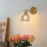 Retro-Blumenknospen-Tulpenglas-Wandlampe-Leuchtezauber