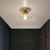 Gerippte Vintage-Deckenlampe aus klarem Glas-Leuchtezauber