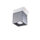 Deckenleuchte Quad 1 Grau Stilvolle Deckenlampe Mit Grauem Finish-Leuchtezauber