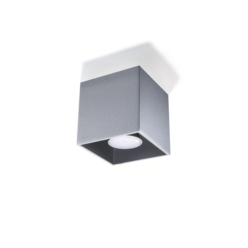 Deckenleuchte Quad 1 Grau Stilvolle Deckenlampe Mit Grauem Finish-Leuchtezauber