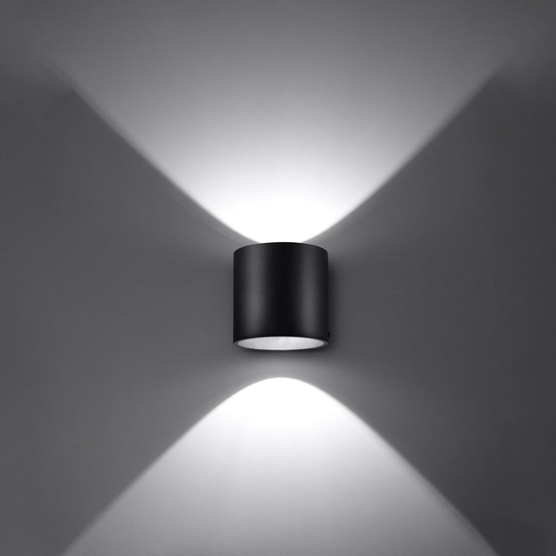 Wandleuchte Orbis 1 Schwarz Zeitlose Runde Wandlampe – Kontrastreich & Modern-Leuchtezauber